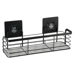 PETIT PANIER RECTANGLE METAL SUR CARTE ADHESIVE NOIR MAT