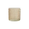 PHOTOPHORE BULLE VERRE TEINTE 7X7.7CM SEMOULE