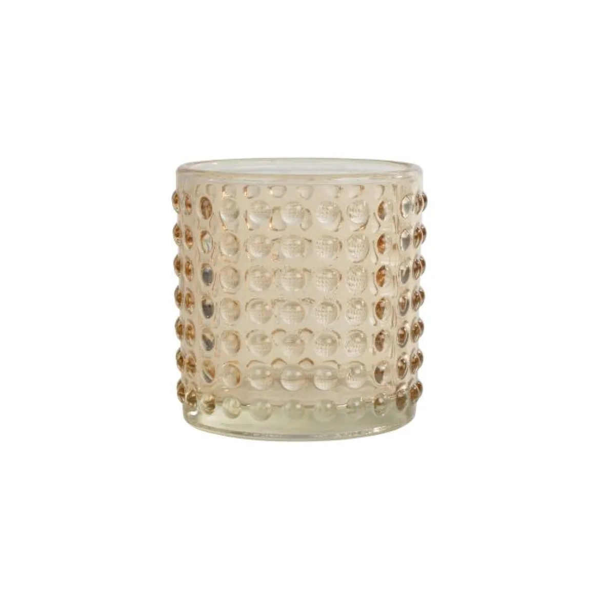 PHOTOPHORE BULLE VERRE TEINTE 7X7.7CM SEMOULE