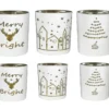 PHOTOPHORE VERRE BLANC DORE GRAND MODELE
