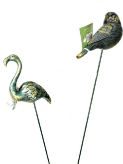 PIC JARDIN11X5X70CM ANIMAUX VERT ET BRONZE