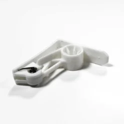 4 PINCES 6X5.3 CM PLASTIQUE BLANCHE