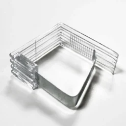4 PINCES 4.6X4.3 CM PLASTIQUE METAL TRANSPARENT