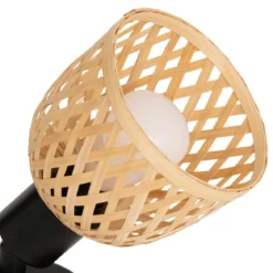 PLAFONNIER APPLIQUE BAMBOU LIO NATUREL D.10CM
