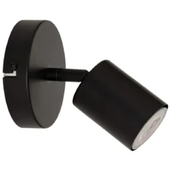 PLAFONNIER APPLIQUE METAL VICO NOIR D.10CM
