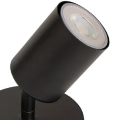 PLAFONNIER APPLIQUE METAL VICO NOIR D.10CM