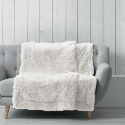PLAID 125 X 150 CM IMITATION FOURRURE MARILOU NATUREL