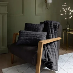PLAID COTELE SENSATION LAPIN 150X200CM ANTHRACITE