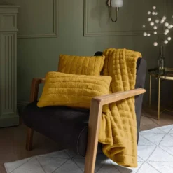 PLAID COTELE SENSATION LAPIN 150X200CM SAFRAN