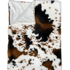 PLAID EFFET PEAU BETE VACHE 120X150CM