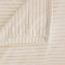 PLAID FLANELLE COTELE ARUM IVOIRE 240X220CM