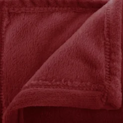 PLAID FLANELLE UNI GRENAT 180X230CM