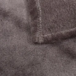PLAID FLANELLE UNI GRIS FONCE 240X260CM