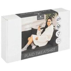 PLAID SWEAT BOUCLET IVOIRE