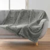 PLAID 125X150CM FLANELLE RELIEF UNIE MINI FROSTY GRIS