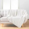 PLAID 125X150CM FLANELLE RELIEF UNIE NELIA NATUREL