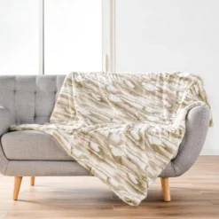 PLAID 180X220CM IMITATION FOURRURE SHERPA CHEYENNE