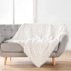 PLAID 220X240CM IMITATION FOURRURE SHERPA FROSTY