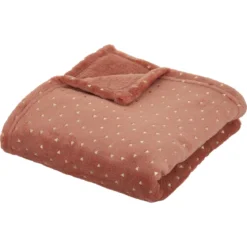 PLAID FLANELLE OYA TERRACOTTA 75X100CM
