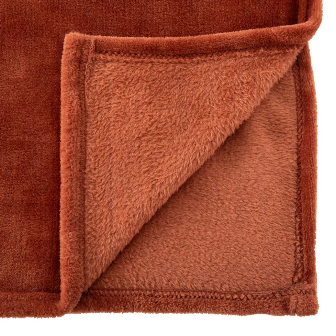 PLAID FLANEL UNI TERRACOTTA 130X180CM