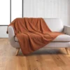 PLAID 125X150CM BOUCLETTE UNIE WOOLY TERRACOTTA