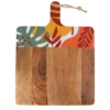 PLANCHE ACACIA FORME CARREE DECOR FLEUR 40X30X1.5CM