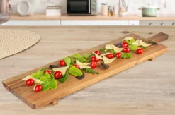 PLANCHE DE PRESENTATION ACACIA AVEC PIEDS 75X20CM