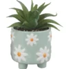 PLANTE ARTIFICIELLE AVEC POT CERAMIQUE VERT 10X10X10CM