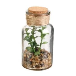 PLANTE ARTIFICIELLE FIOLE VERRE 13CM