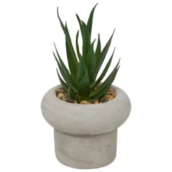 PLANTE GRASSE CIMENT STEFI H.15CM