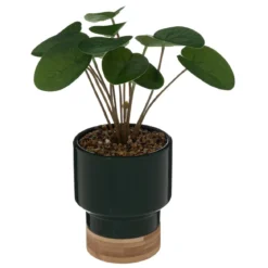 PLANTE POT CERAMIQUE VERT H.26CM