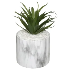 PLANTE POT MARBRE SAO H.17.5CM