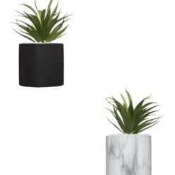 PLANTE POT MARBRE SAO H.17.5CM