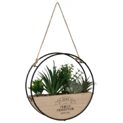PLANTE POT SUSPENDU ROND BOIS KRIST D.20CM