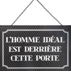 PLAQUE METAL CHIC 28X18CM