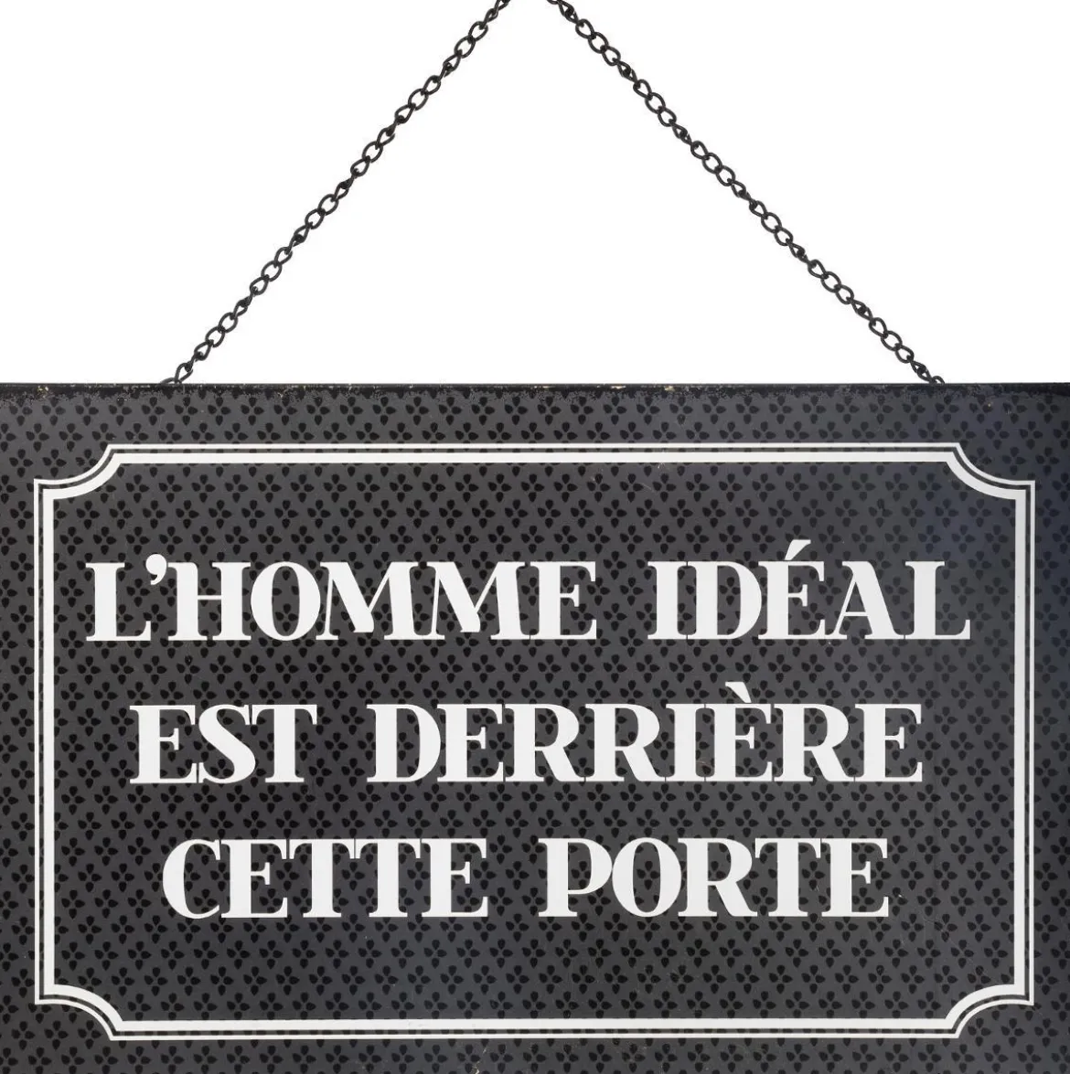 PLAQUE METAL CHIC 28X18CM