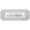 PLAQUE PORTE METAL CARREAUX