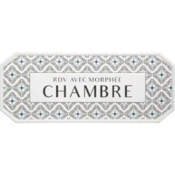 PLAQUE PORTE METAL CARREAUX