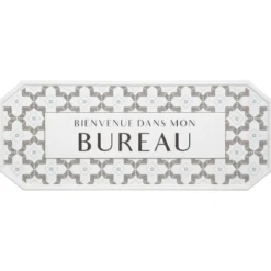 PLAQUE PORTE METAL CARREAUX