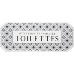 PLAQUE PORTE METAL CARREAUX