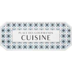 PLAQUE PORTE METAL CARREAUX