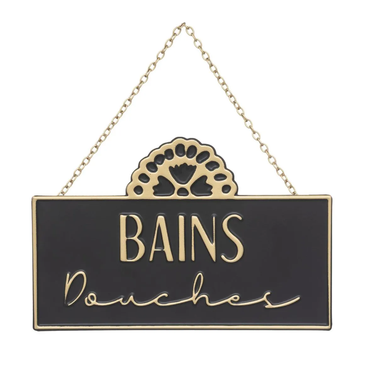 PLAQUE PORTE METAL NIGHT 20X13CM