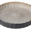 PLAT A TARTE PORCELAINE EMAIL REACTIF 28X28X4.5CM