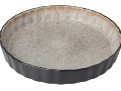 PLAT A TARTE PORCELAINE EMAIL REACTIF 28X28X4.5CM