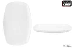 PLAT BLANC RECTANGLE PORCELAINE 35X24CM