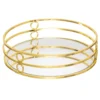 PLATEAU DORE MIROIR FEEL D.30X3.5CM