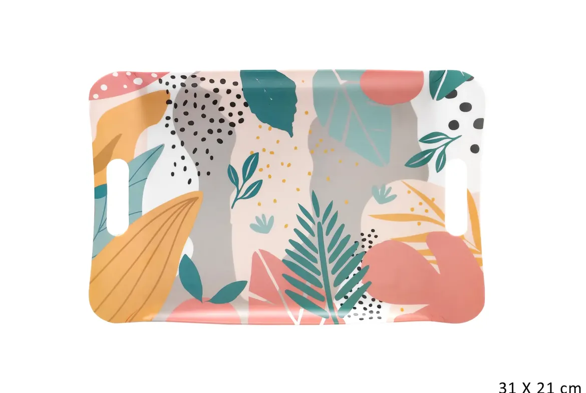 PLATEAU MELAMINE ABSTRAIT 31X21CM