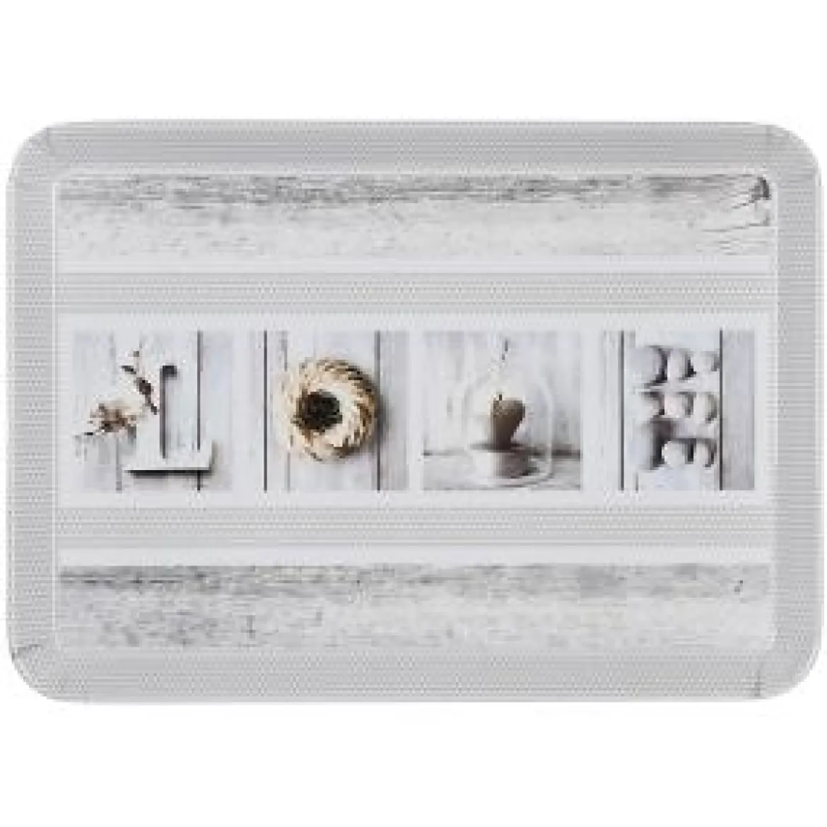 PLATEAU MELAMINE LOVE L 30 CM L 22 CM