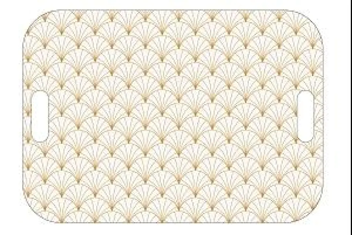 PLATEAU MELAMINE SHELL 47X33CM