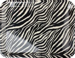 PLATEAU MELAMINE ZEBRE 38X28CM